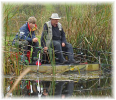 Fishing at Llyn Leisure, Aberdaron, Llyn Peninsula, Gwynedd, North Wales.